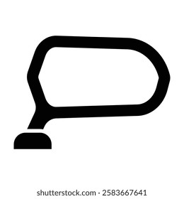 side mirror Vector glyph icon Design 