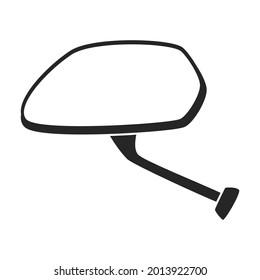 Side mirror vector icon.Black vector icon isolated on white background side mirror .