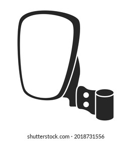 Side mirror vector icon.Black vector icon isolated on white background side mirror .