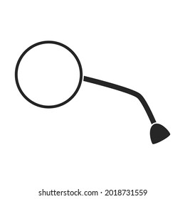 Side mirror vector icon.Black vector icon isolated on white background side mirror .