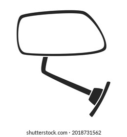 Side mirror vector icon.Black vector icon isolated on white background side mirror .