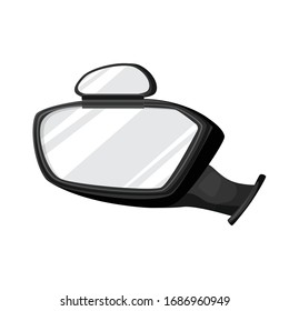 Side mirror vector icon.Cartoon vector icon isolated on white background side mirror .