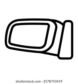 Side Mirror Vector Line Icon Design