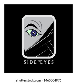 side my eyes angry concept