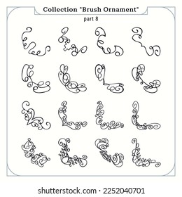Side ornament of corners. Design for certificates, decorations, signs, banners, advertisements, cards, wedding invitations, menus, additions to type design, etc.