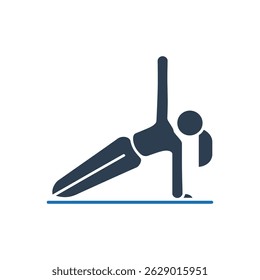 Icono de posición de tablón lateral aislado sobre fondo blanco