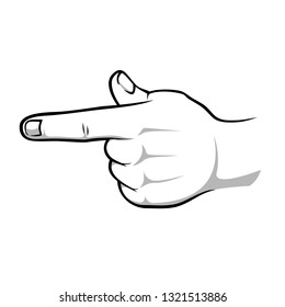 Side Pointing Pekande Hand Gesture Stock Vector (Royalty Free ...