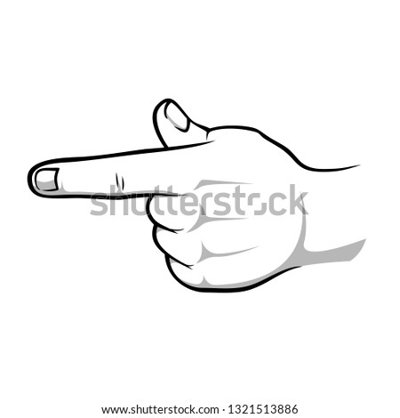 Side Pointing pekande hand Gesture Stock fotó © 