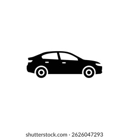 Perfil lateral de un coche eléctrico negro con diseño limpio y moderno y líneas suaves