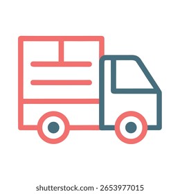 Seitliche Profildarstellung eines Lieferkastenwagens, geeignet für Fracht- und Transportthemen.