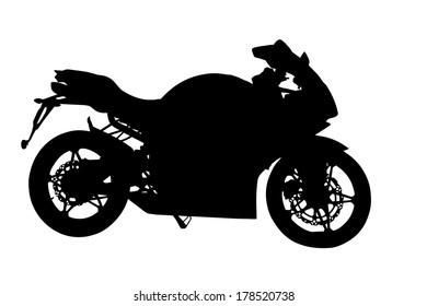 Side Profile Image of a Motorbike Silhouette