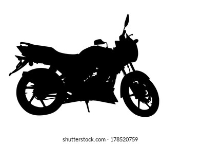 Side Profile Image Motorbike Silhouette Stock Vector (Royalty Free ...