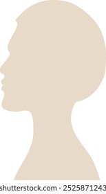 Ilustración vectorial de la silueta del retrato del hombre del Perfil lateral
