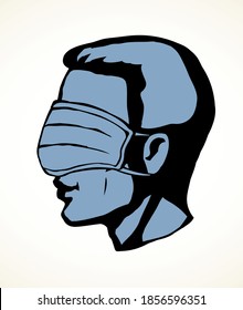 Side profile view 2019 viral flu risk deadly danger hazard ncov 19 human stop false attent safe trust faith patient truth cure. Funny fraud blind fear head nurse staff care cartoon graphic draw vector