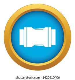 Side release buckle icon blue vector isolated on white background for any design