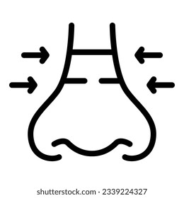 Side rhinoplasty icon outline vector. Face operation. Body anatomy