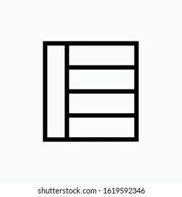 Side Right View Icon. Sign & Symbol - Vector.