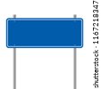 road sign blue