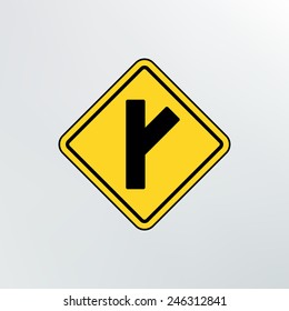 Side Road diagonal icon.Vector illustration.