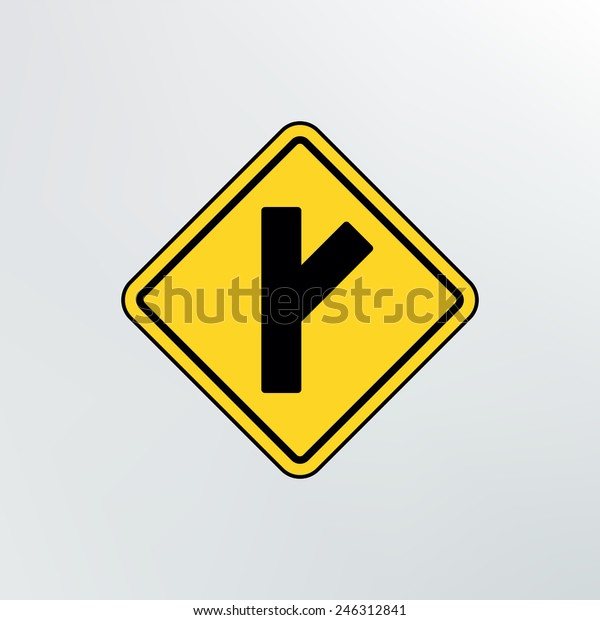 Side Road\
diagonal icon.Vector\
illustration.