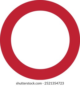 Side road junction, traffic sign, vector illustration. Red road sign on white background