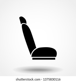 side seat isolated icon on white background, auto service, repair, car detail