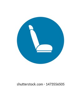 side seat isolated icon on white background, auto service, repair, car detail