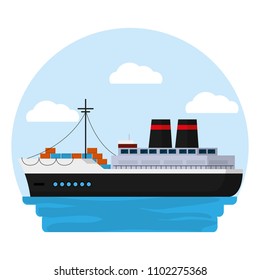 side ship transport with delivery containers