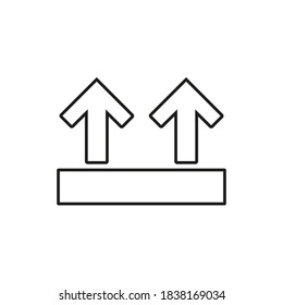 icono de firma simbólica del icono de logística para concepto móvil y aplicaciones web. Un icono de línea delgada se puede usar para web y móvil. Icono premium sobre fondo blanco