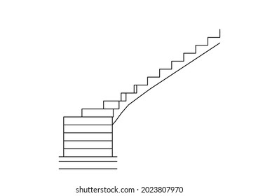 Diseño vectorial de la escalera lateral