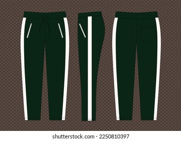 side stripe hemmed men's tracksuit