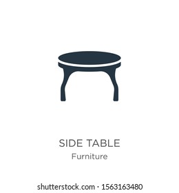 Side table icon vector. Trendy flat side table icon from furniture collection isolated on white background. Vector illustration can be used for web and mobile graphic design, logo, eps10