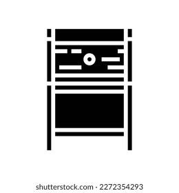 side table living room glyph icon vector. side table living room sign. isolated symbol illustration
