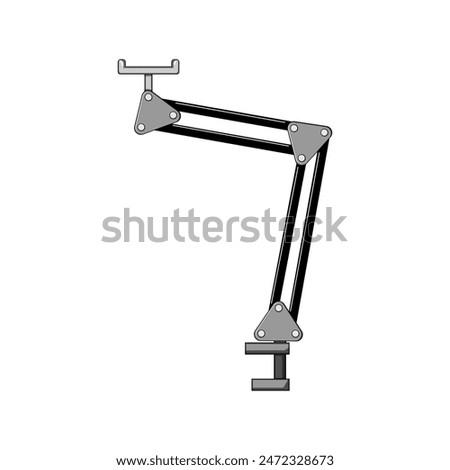 side table phone holder cartoon. computer stand, cell perspective, workspace home side table phone holder sign. isolated symbol vector illustration