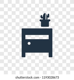Side table vector icon isolated on transparent background, Side table transparency logo concept