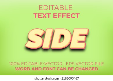 Side text effect, easy to edit