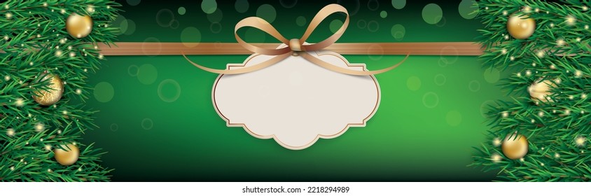 Side Twig Green Header Navidad Emblem Baudibles dorados