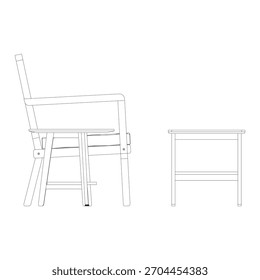 Side view of a 2-seater sofa accompanied by a round and rectangular coffee table, revealing depth proportions and the streamlined silhouette of the set.