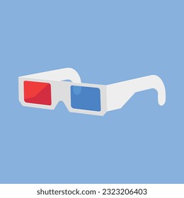 Side view of 3d movie glasses