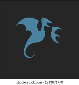 Side view of an abstract dragon