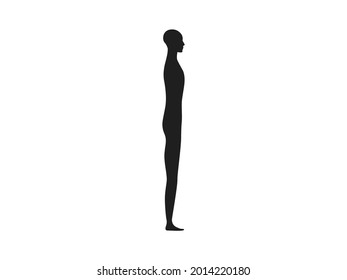 Side View Agender Human Body Silhouette Stock Vector (Royalty Free ...