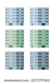 Side view of an apartment building illustration