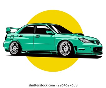 side view automotive car vehicle illustration vector design graphic
