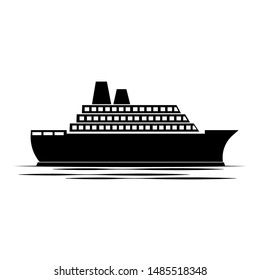 side view of a boat, vector illustration design