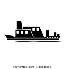 side view of a boat, vector illustration design