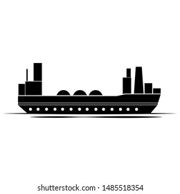 side view of a boat, vector illustration design