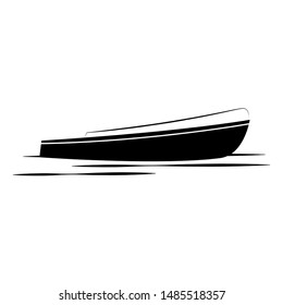 side view of a boat, vector illustration design