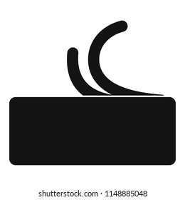 Side view butter icon. Simple illustration of side view butter vector icon for web design isolated on white background