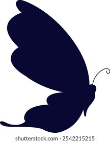 Side view of butterfly silhouette illustration