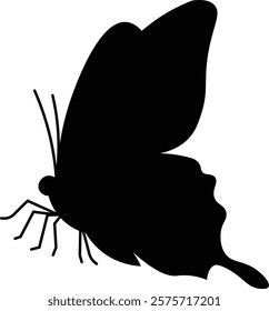 Side view of butterfly silhouette illustration